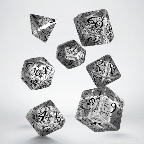 Dice Q-Workshop: Poly 7 Set Elvish Transparent