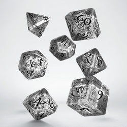 Dice Q-Workshop: Poly 7 Set Elvish Transparent