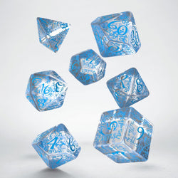 Dice Q-Workshop: Poly 7 Set Elvish Transparent