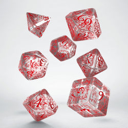 Dice Q-Workshop: Poly 7 Set Elvish Transparent