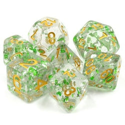 Dice Tasty Minstrel: Poly 7 Set Translucent Glitter