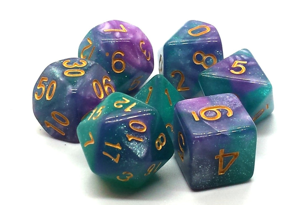 Dice Old School Dice: Poly 7 Set Galaxy
