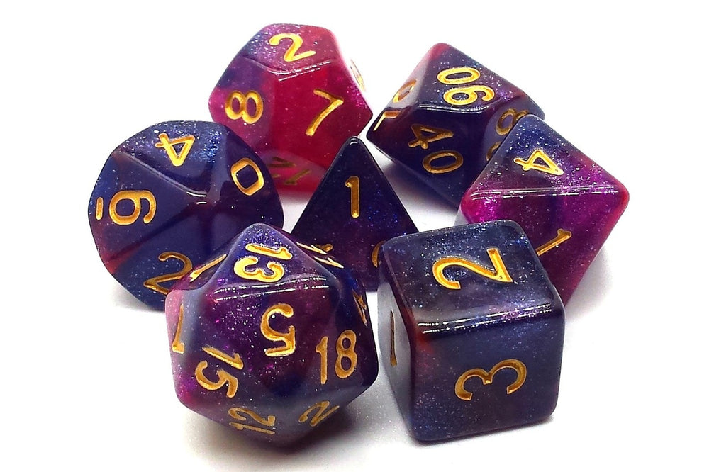 Dice Old School Dice: Poly 7 Set Galaxy