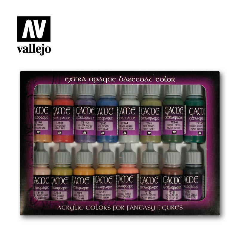 Paint Vallejo Game Color: Paint Set - Extra Opaque Basecoats