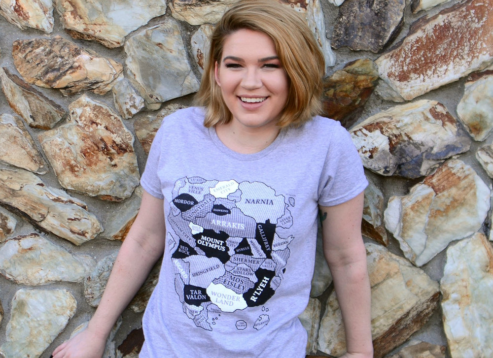 T-Shirt Snorgtees Ladies T: World Map