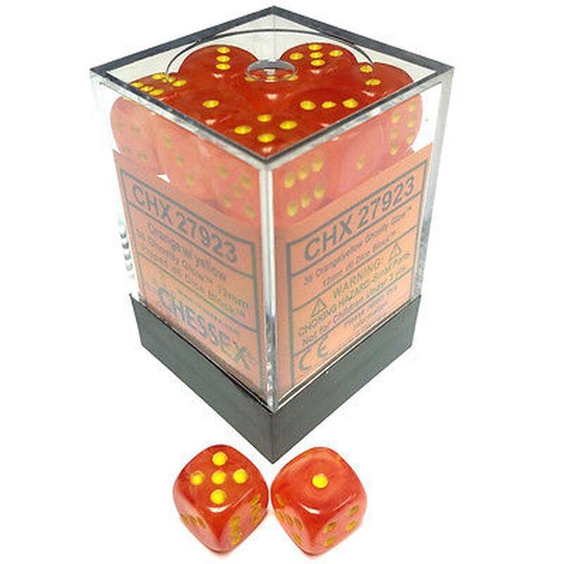 Dice Chessex: 16mm D6 Ghostly Glow Set of 12