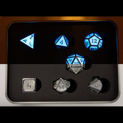 Dice Critical Hit: Poly 7 Set Metal