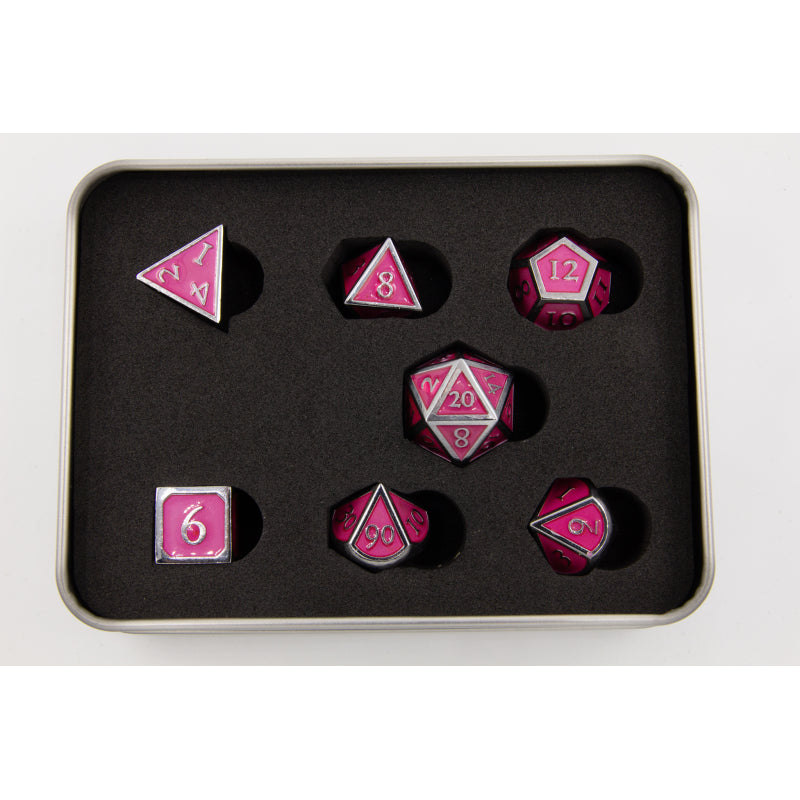Dice Critical Hit: Poly 7 Set Metal