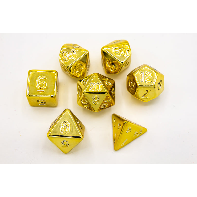 Dice Critical Hit: Poly 7 Set Almost Metal