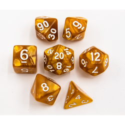 Dice Critical Hit: Poly 7 Set Marbled