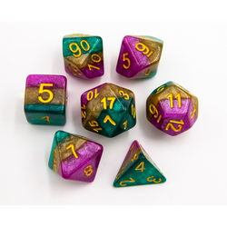 Dice Critical Hit: Poly 7 Set Multi-layer
