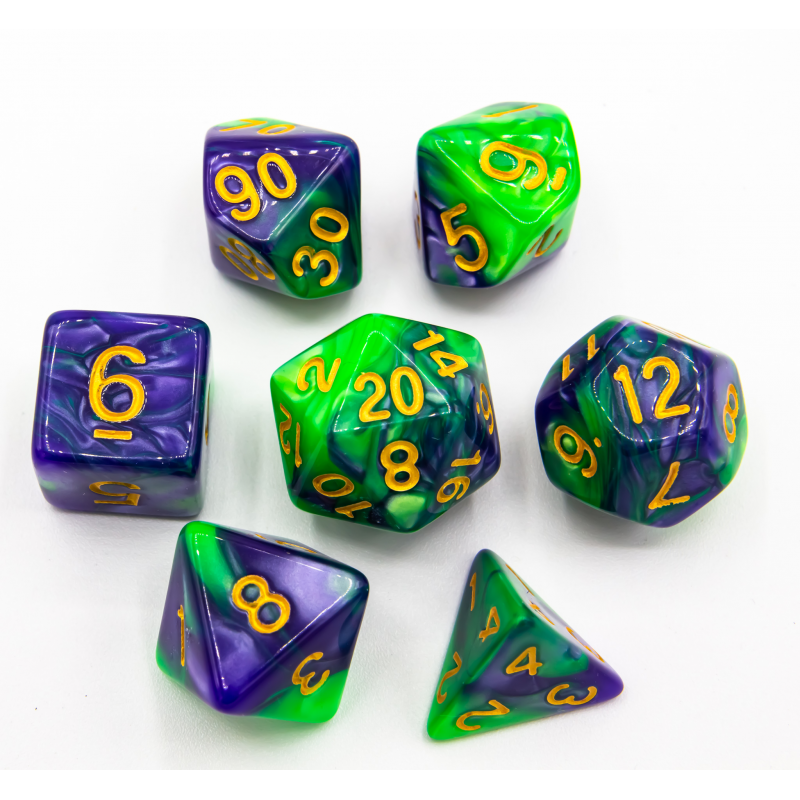 Dice Critical Hit: Poly 7 Set Fusion