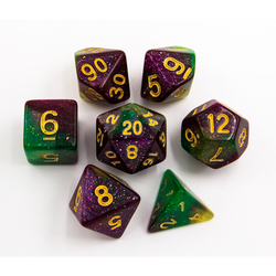 Dice Critical Hit: Poly 7 Set Shimmering Galaxy