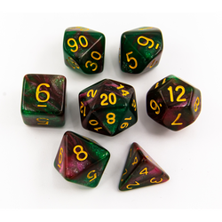 Dice Critical Hit: Poly 7 Set Sparkly Fusion