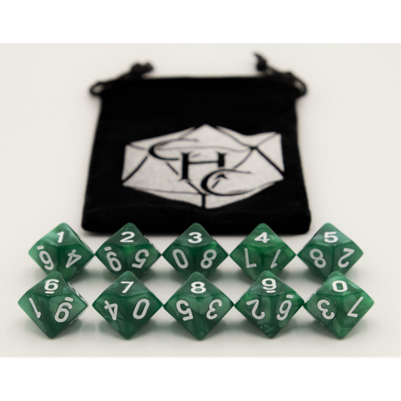 Dice Critical Hit: D10's Marbled
