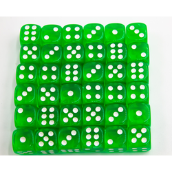 Dice Critical Hit: D06 12mm set of 36 Transparent