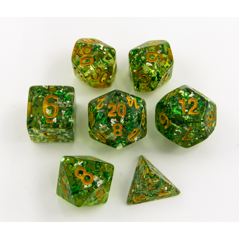 Dice Critical Hit: Poly 7 Set Big Glitter