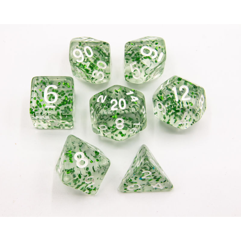 Dice Critical Hit: Poly 7 Set Glitter