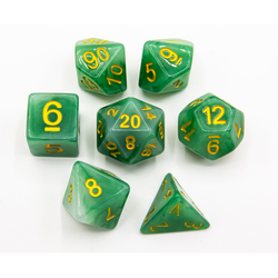 Dice Critical Hit: Poly 7 Set Jade
