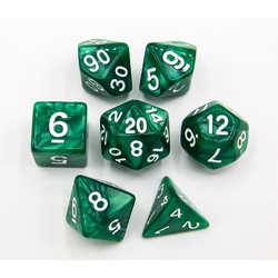 Dice Critical Hit: Poly 7 Set Marbled