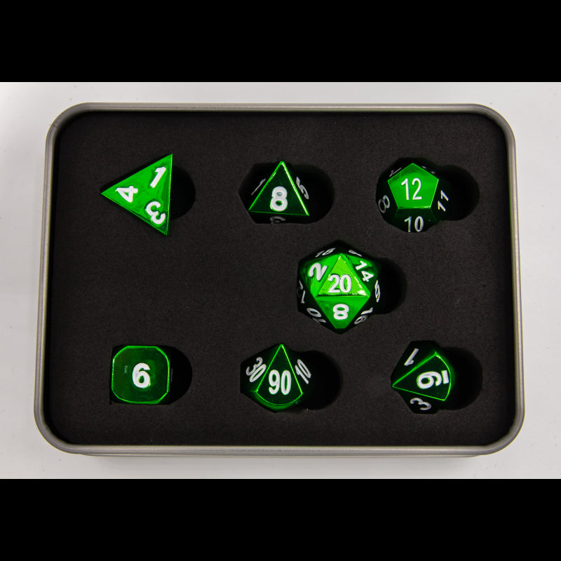 Dice Critical Hit: Poly 7 Set Metal