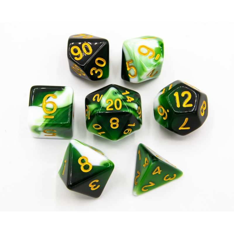 Dice Critical Hit: Poly 7 Set Milky
