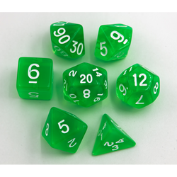 Dice Critical Hit: Poly 7 Set Transparent