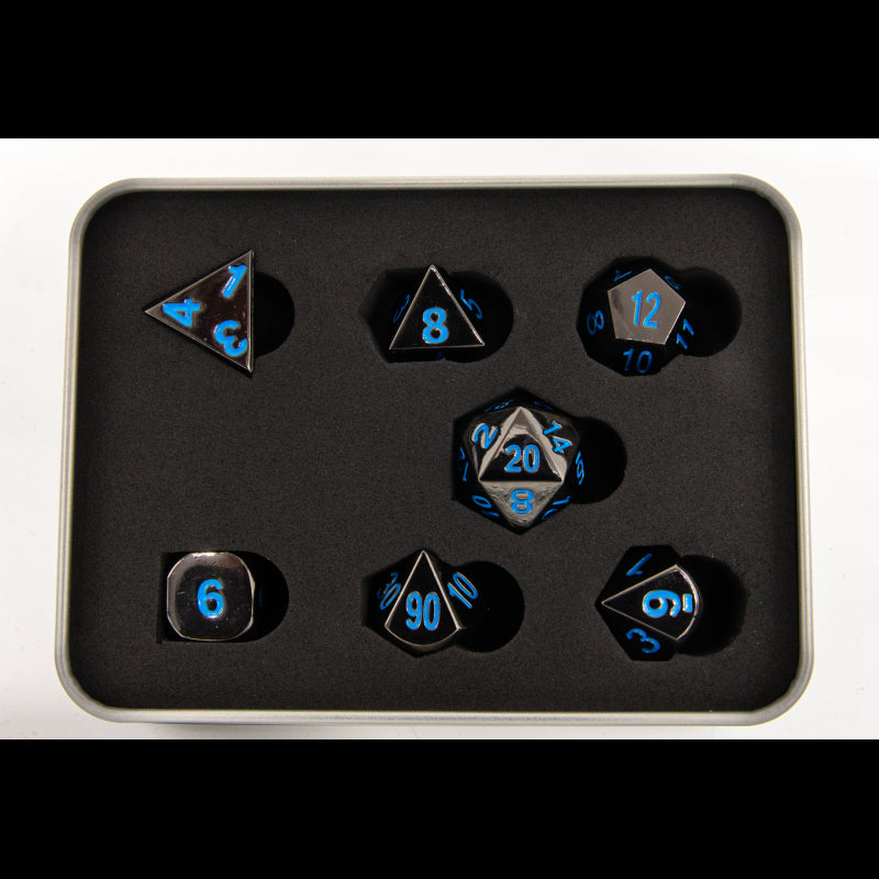 Dice Critical Hit: Poly 7 Set Metal