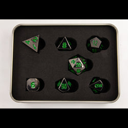Dice Critical Hit: Poly 7 Set Metal