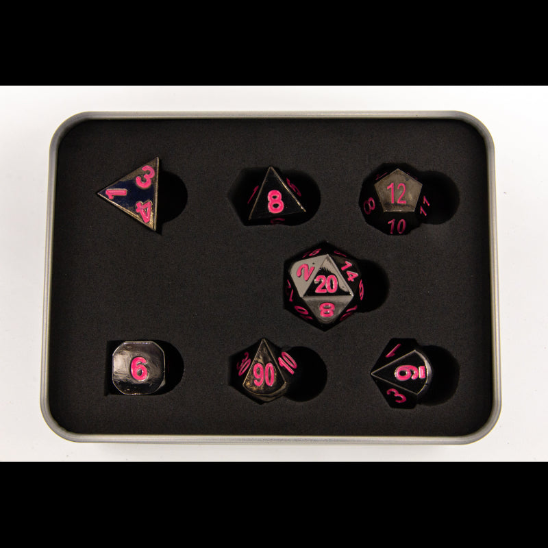 Dice Critical Hit: Poly 7 Set Metal