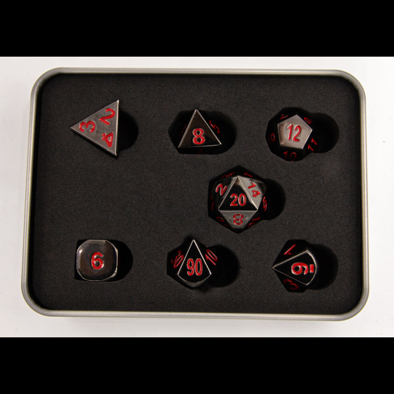 Dice Critical Hit: Poly 7 Set Metal