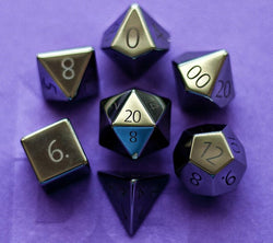 Dice Metallic Dice Co: Poly 7 Set Stone