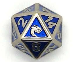 Dice Old School Dice: D20 Metal Elven