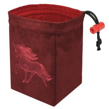 Dice Bag Red King: Embroidered Dimensional