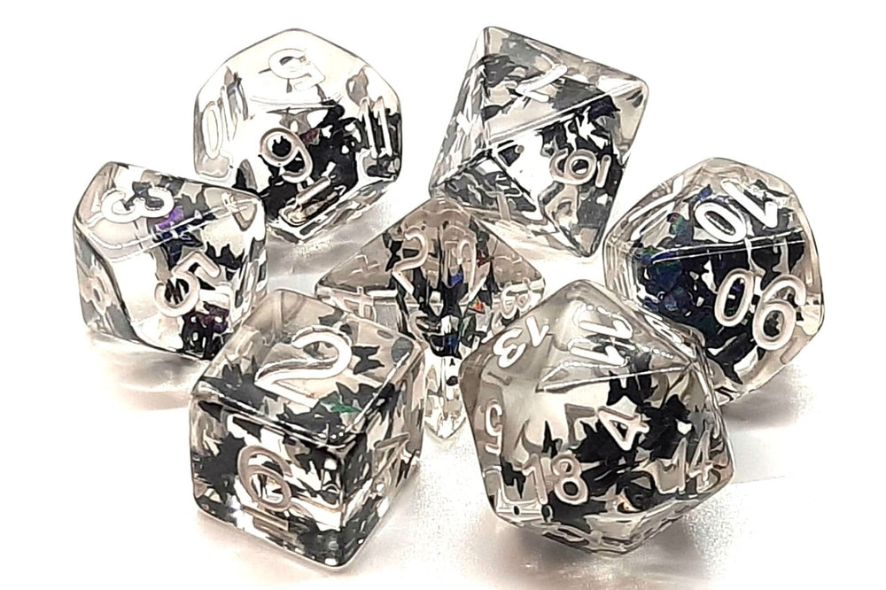 Dice Old School Dice: Poly 7 Set Infused Butterfly