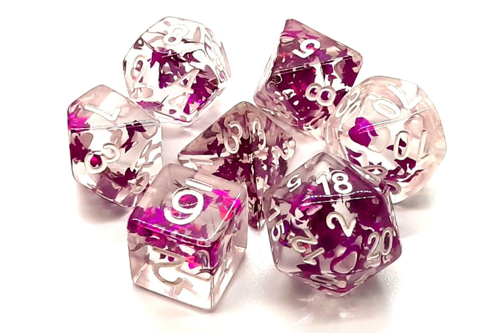 Dice Old School Dice: Poly 7 Set Infused Butterfly