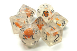 Dice Old School Dice: Poly 7 Set Infused Iridescent Flower