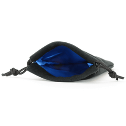 Dice Bag Easy Roller: Velvet Black W/Satin Interior 5x8 Inch
