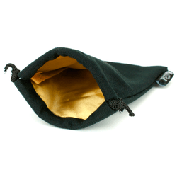 Dice Bag Easy Roller: Velvet Black W/Satin Interior 5x8 Inch