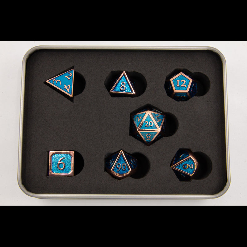Dice Critical Hit: Poly 7 Set Metal