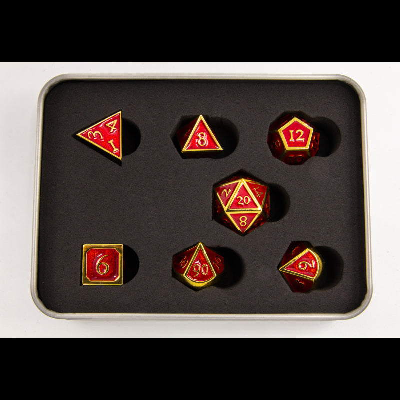 Dice Critical Hit: Poly 7 Set Metal