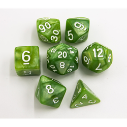 Dice Critical Hit: Poly 7 Set Marbled