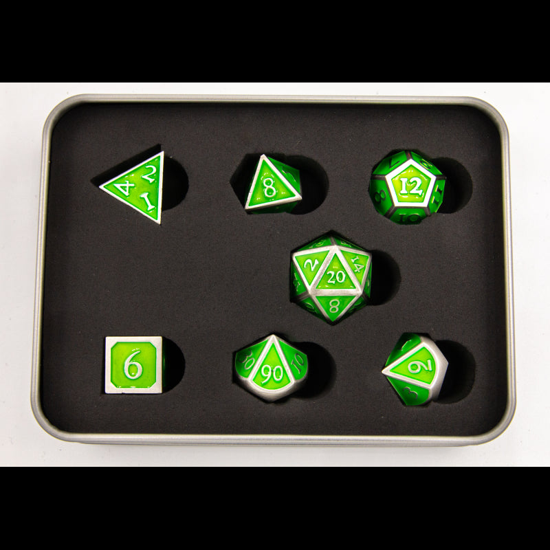 Dice Critical Hit: Poly 7 Set Metal