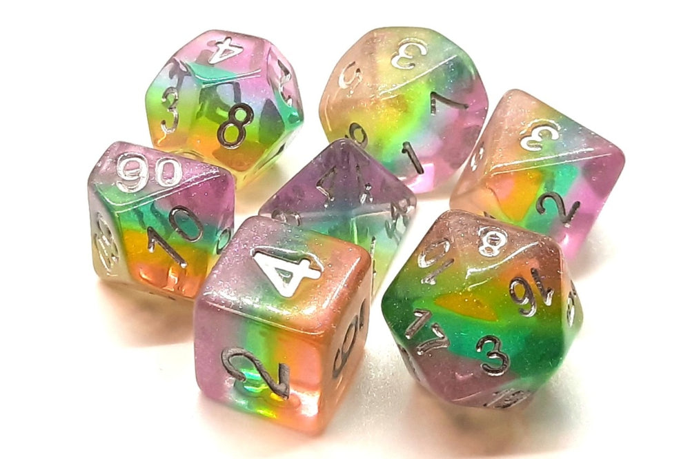 Dice Old School Dice: Poly 7 Set Luminous