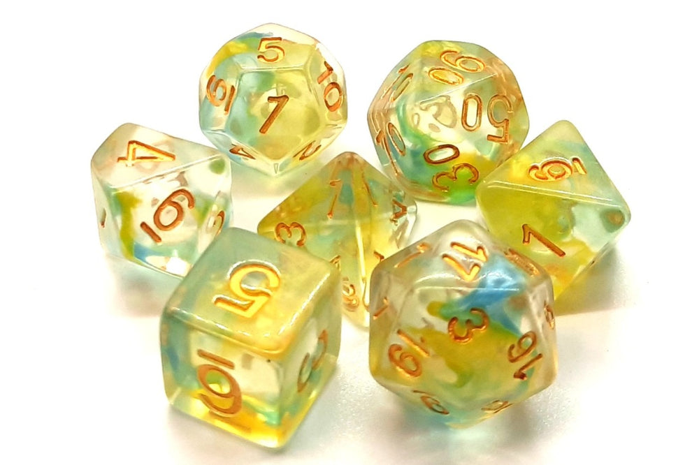 Dice Old School Dice: Poly 7 Set Luminous