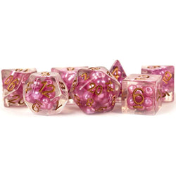 Dice Metallic Dice Co: Poly 7 Set Pearl