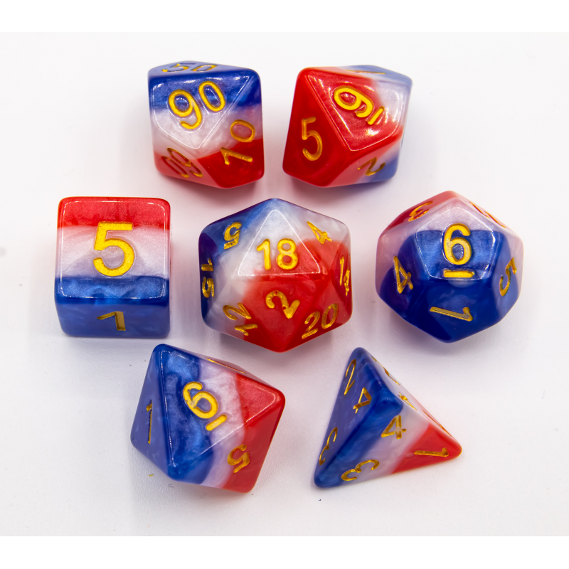 Dice Critical Hit: Poly 7 Set Multi-layer