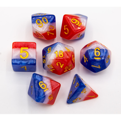 Dice Critical Hit: Poly 7 Set Multi-layer