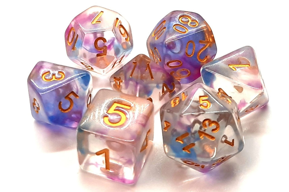 Dice Old School Dice: Poly 7 Set Nebula