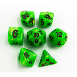 Dice Critical Hit: Poly 7 Set Marbled